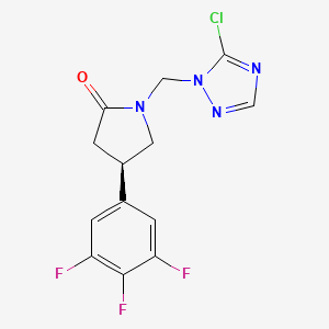 molecular formula C13H10ClF3N4O B12373101 Plosaracetam CAS No. 1651179-19-9