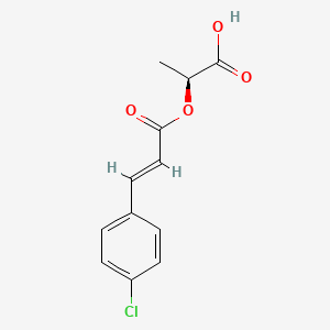 molecular formula C12H11ClO4 B1237314 O-(4-Chlorocinnamoyl)phenyllactate CAS No. 99473-64-0