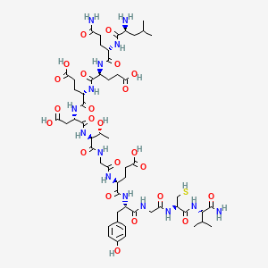 H-Leu-Gln-Glu-Glu-Asp-Thr-Gly-Glu-Tyr-Gly-Cys-Val-NH2