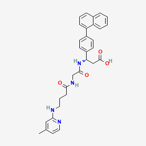 (3S)-3-[[2-[4-[(4-methylpyridin-2-yl)amino]butanoylamino]acetyl]amino]-3-(4-naphthalen-1-ylphenyl)propanoic acid