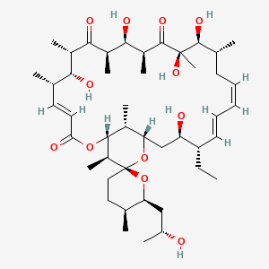 molecular formula C45H74O12 B12373176 (1R,4E,5'S,6S,6'S,7R,8S,10R,11R,12S,14R,15S,16R,18Z,20E,22S,23R,25S,27R,28S,29R)-22-ethyl-7,11,14,15,23-pentahydroxy-6'-[(2R)-2-hydroxypropyl]-5',6,8,10,12,14,16,28,29-nonamethylspiro[2,26-dioxabicyclo[23.3.1]nonacosa-4,18,20-triene-27,2'-oxane]-3,9,13-trione 