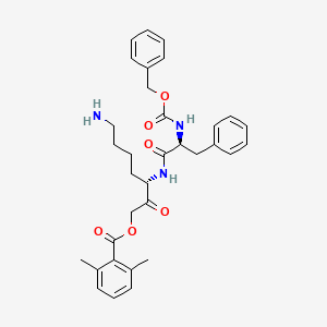 (S)-7-amino-3-((S)-2-(benzyloxycarbonylamino)-3-phenylpropanamido)-2-oxoheptyl 2,6-dimethylbenzoate