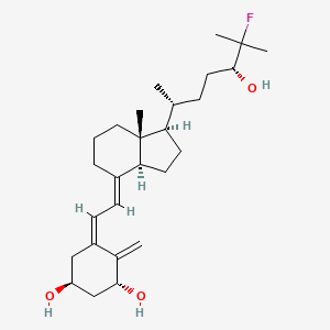 molecular formula C27H43FO3 B1237327 (1S,3R,5Z)-5-[(2E)-2-[(1R,3aS,7aR)-1-[(2R,5R)-6-fluoro-5-hydroxy-6-methylheptan-2-yl]-7a-methyl-2,3,3a,5,6,7-hexahydro-1H-inden-4-ylidene]ethylidene]-4-methylidenecyclohexane-1,3-diol CAS No. 71699-09-7
