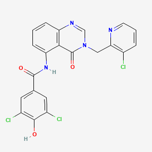 molecular formula C21H13Cl3N4O3 B12373295 Hsd17B13-IN-64 