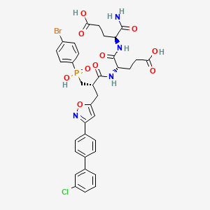 N-[(2s)-3-[(S)-(4-Bromophenyl)(Hydroxy)phosphoryl]-2-{[3-(3'-Chlorobiphenyl-4-Yl)-1,2-Oxazol-5-Yl]methyl}propanoyl]-L-Alpha-Glutamyl-L-Alpha-Glutamine