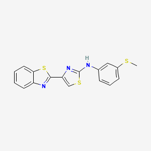 molecular formula C17H13N3S3 B12373316 Hsp70/sirt2-IN-2 