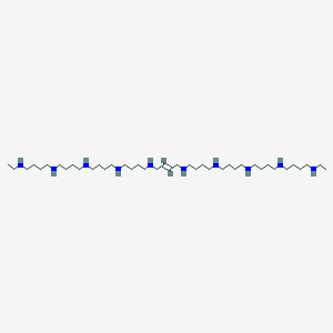 molecular formula C40H90N10 B1237334 N-ethyl-N'-[4-[4-[4-[[(E)-4-[4-[4-[4-[4-(ethylamino)butylamino]butylamino]butylamino]butylamino]but-2-enyl]amino]butylamino]butylamino]butyl]butane-1,4-diamine 