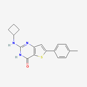 molecular formula C17H17N3OS B12373341 Antimalarial agent 33 