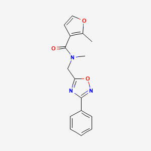 molecular formula C16H15N3O3 B1237335 N,2-二甲基-N-[(3-苯基-1,2,4-恶二唑-5-基)甲基]-3-呋喃甲酰胺 