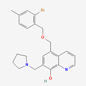 5-[(2-Bromo-4-methylphenyl)methoxymethyl]-7-(pyrrolidin-1-ylmethyl)quinolin-8-ol