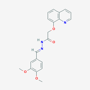 N-[(E)-(3,4-dimethoxyphenyl)methylideneamino]-2-quinolin-8-yloxyacetamide