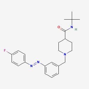 N-tert-butyl-1-[[3-[(4-fluorophenyl)diazenyl]phenyl]methyl]piperidine-4-carboxamide