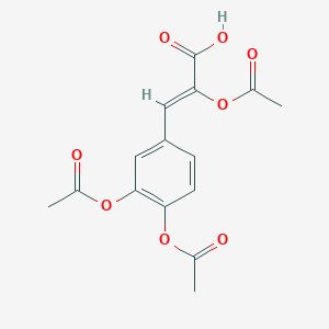 molecular formula C15H14O8 B1237352 Triacetoxyphenylpyruvic acid CAS No. 83800-17-3