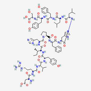 molecular formula C89H123N21O21 B12373533 Renin substrate, angiotensinogen (1-14), rat 