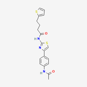 N-(4-(4-Acetamidophenyl)thiazol-2-yl)-4-(thiophen-2-yl)butanamide