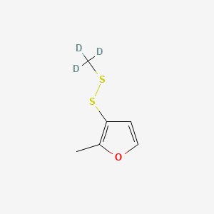 molecular formula C6H8OS2 B12373562 2-Methyl-3-(methyldisulfanyl)furan-d3 