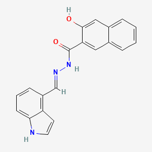 molecular formula C20H15N3O2 B12373583 3-hydroxy-N-[(E)-1H-indol-4-ylmethylideneamino]naphthalene-2-carboxamide 