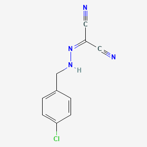 molecular formula C10H7ClN4 B1237361 4-Chlorophenyl-N-methylhydrazonopropanedinitrile CAS No. 51337-38-3