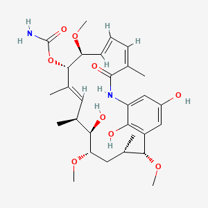 molecular formula C29H42N2O9 B12373674 [(4Z,6E,8S,9S,10E,12S,13R,14S,16S,17R)-13,20,22-trihydroxy-8,14,17-trimethoxy-4,10,12,16-tetramethyl-3-oxo-2-azabicyclo[16.3.1]docosa-1(21),4,6,10,18(22),19-hexaen-9-yl] carbamate 