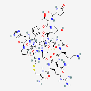 H-DL-Pyr-Thr-xiHyp-Gly-Cys(1)-Cys(2)-Trp-His-Pro-Ala-Cys(1)-Gly-Lys-Asn-Arg-Cys(2)-NH2