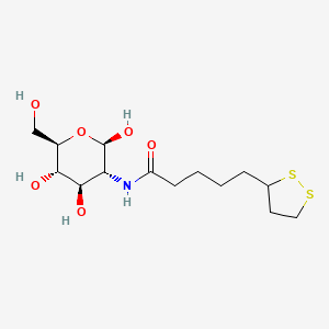 molecular formula C14H25NO6S2 B12373692 Mannosamine Clipoic acid adduct 