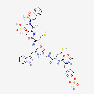 molecular formula C48H63N9O16S4 B12373701 Ac-Tyr(SO3H)-Met-Gly-Trp-Met-Thr(SO3H)-N(Me)Phe-NH2 