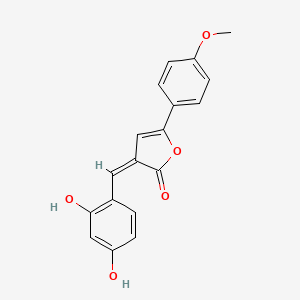 molecular formula C18H14O5 B12373704 3-(2,4-Dihydroxybenzylidene)-5-(4-methoxyphenyl)-2(3H)-furanone CAS No. 6621-92-7