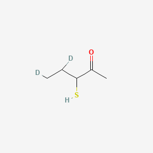 molecular formula C5H10OS B12373708 3-Mercaptopentan-2-one-d2 