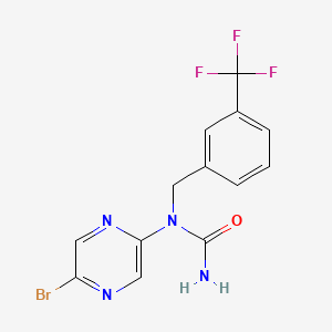 1-(5-Bromopyrazin-2-yl)-1-[[3-(trifluoromethyl)phenyl]methyl]urea