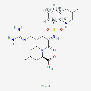 molecular formula C23H37ClN6O5S B12373735 Argatroban-13C6 (hydrochloride) 