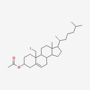 [10-(iodomethyl)-13-methyl-17-(6-methylheptan-2-yl)-2,3,4,7,8,9,11,12,14,15,16,17-dodecahydro-1H-cyclopenta[a]phenanthren-3-yl] acetate