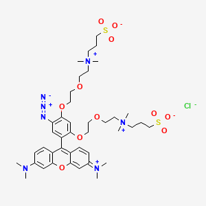 molecular formula C41H60ClN7O11S2 B12373773 CalFluor 555 azide (chloride) 