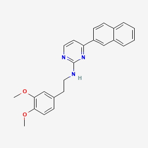 N-[2-(3,4-dimethoxyphenyl)ethyl]-4-naphthalen-2-ylpyrimidin-2-amine