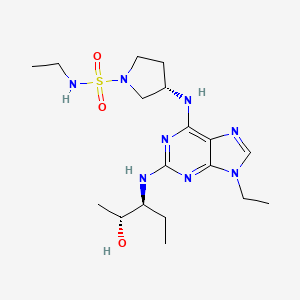 (3S)-N-ethyl-3-[[9-ethyl-2-[[(2R,3S)-2-hydroxypentan-3-yl]amino]purin-6-yl]amino]pyrrolidine-1-sulfonamide