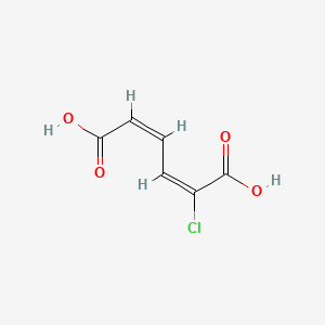 molecular formula C6H5ClO4 B1237379 2-Chloro-cis,cis-muconic acid CAS No. 34521-13-6