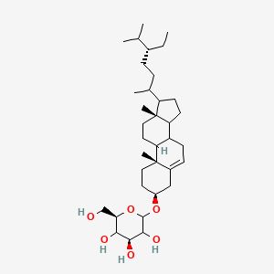 molecular formula C35H60O6 B1237385 (4S,6R)-2-[[(3S,10R,13R)-17-[(5R)-5-ethyl-6-methylheptan-2-yl]-10,13-dimethyl-2,3,4,7,8,9,11,12,14,15,16,17-dodecahydro-1H-cyclopenta[a]phenanthren-3-yl]oxy]-6-(hydroxymethyl)oxane-3,4,5-triol 