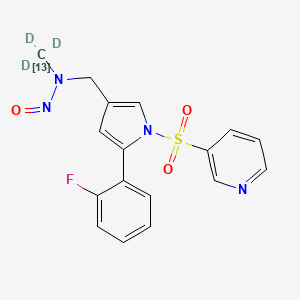 molecular formula C17H15FN4O3S B12373886 N-Nitroso Vonoprazan-13C,d3 