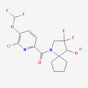 [6-Chloro-5-(difluoromethoxy)pyridin-2-yl]-(3,3-difluoro-4-hydroxy-1-azaspiro[4.4]nonan-1-yl)methanone