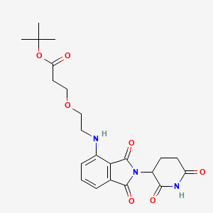 molecular formula C22H27N3O7 B12373977 Thalidomide-4-NH-PEG1-COO(t-Bu) 