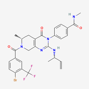 4-[(6R)-7-[4-bromo-3-(trifluoromethyl)benzoyl]-2-[[(2S)-but-3-en-2-yl]amino]-6-methyl-4-oxo-6,8-dihydro-5H-pyrido[3,4-d]pyrimidin-3-yl]-N-methylbenzamide