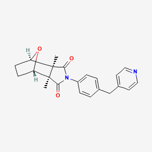 molecular formula C22H22N2O3 B12374005 (3aR,4S,7R,7aS)-3a,7a-dimethyl-2-[4-(pyridin-4-ylmethyl)phenyl]-4,5,6,7-tetrahydro-4,7-epoxyisoindole-1,3-dione 