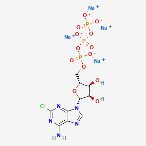 tetrasodium;[[[(2R,3S,4R,5R)-5-(6-amino-2-chloropurin-9-yl)-3,4-dihydroxyoxolan-2-yl]methoxy-oxidophosphoryl]oxy-oxidophosphoryl] phosphate