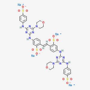 tetrasodium;5-[[4-morpholin-4-yl-6-(4-sulfonatoanilino)-1,3,5-triazin-2-yl]amino]-2-[(E)-2-[4-[[4-morpholin-4-yl-6-(4-sulfonatoanilino)-1,3,5-triazin-2-yl]amino]-2-sulfonatophenyl]ethenyl]benzenesulfonate