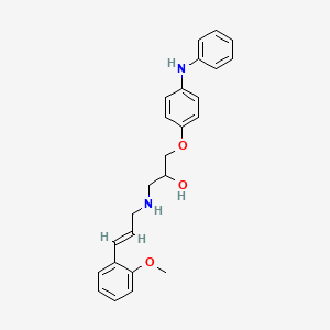 molecular formula C25H28N2O3 B12374043 1-(4-anilinophenoxy)-3-[[(E)-3-(2-methoxyphenyl)prop-2-enyl]amino]propan-2-ol 