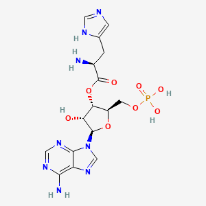 molecular formula C16H21N8O8P B12374067 3'-L-histidyl-AMP 