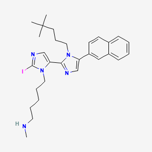 5-[5-[1-(4,4-dimethylpentyl)-5-naphthalen-2-ylimidazol-2-yl]-2-iodoimidazol-1-yl]-N-methylpentan-1-amine