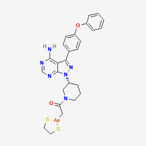 1-[(3R)-3-[4-amino-3-(4-phenoxyphenyl)pyrazolo[3,4-d]pyrimidin-1-yl]piperidin-1-yl]-2-(1,3,2-dithiarsolan-2-yl)ethanone