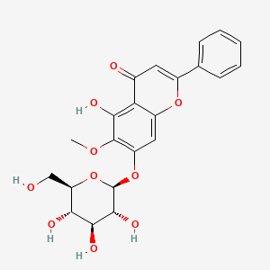 molecular formula C22H22O10 B12374195 Oroxylin A-7-O-glucoside 