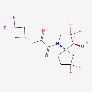 3-(3,3-difluorocyclobutyl)-1-[(4S,5S)-3,3,8,8-tetrafluoro-4-hydroxy-1-azaspiro[4.4]nonan-1-yl]propane-1,2-dione