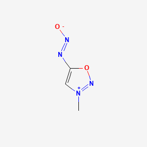 molecular formula C3H4N4O2 B1237423 3-Methylsydnone-5-nitrosimine CAS No. 17590-38-4
